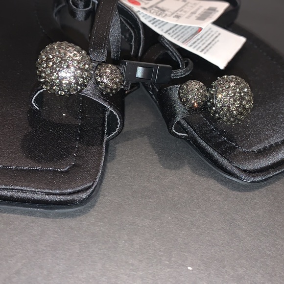 NWT Zara Sparkly low heeled toe sandal - Picture 9 of 13